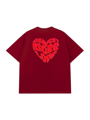 Áo Thun Red glitter Custom Heart Custom Couple Name