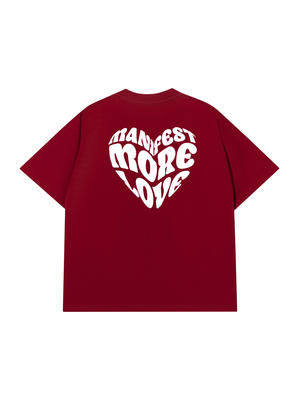 Áo Thun Red Custom Heart Custom Couple Name