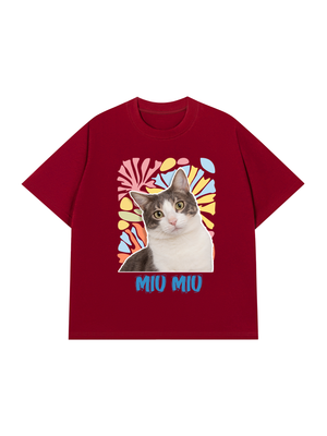 Áo Thun Custom pet cat flowers