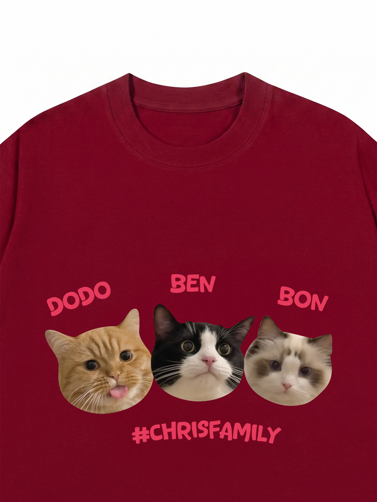 Áo Thun Custom Pet Chrisfamiy Cat