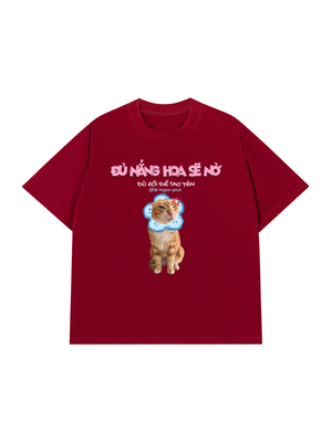 Áo Thun Custom Pet Đủ Nắng Hoa Sẽ Nở Mèo Hoa