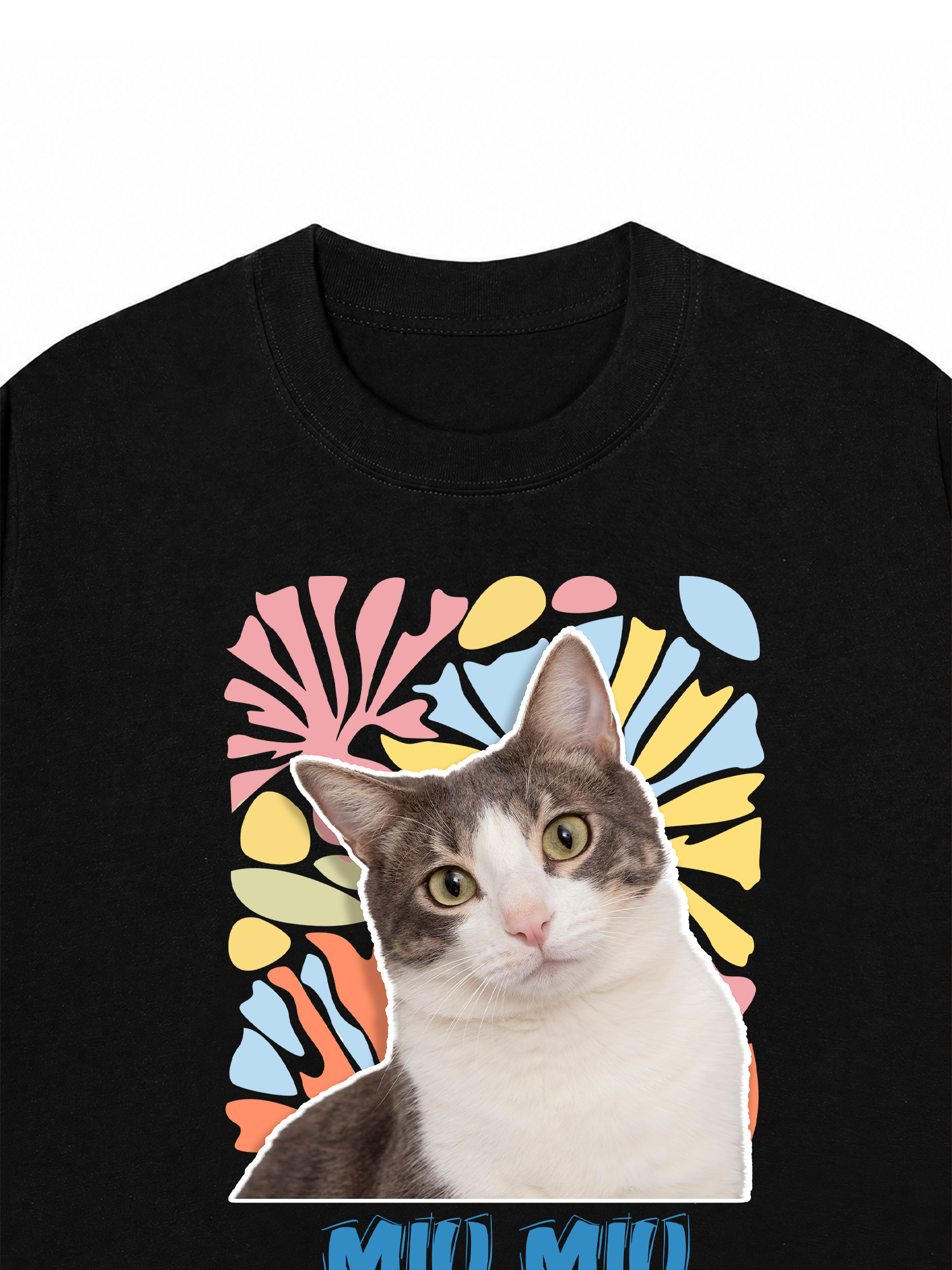 Áo Thun Custom pet cat flowers