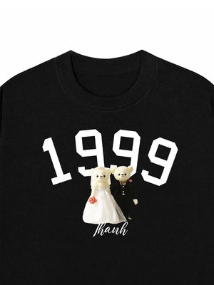 Áo Thun Custom Wedding Bear Year And Name