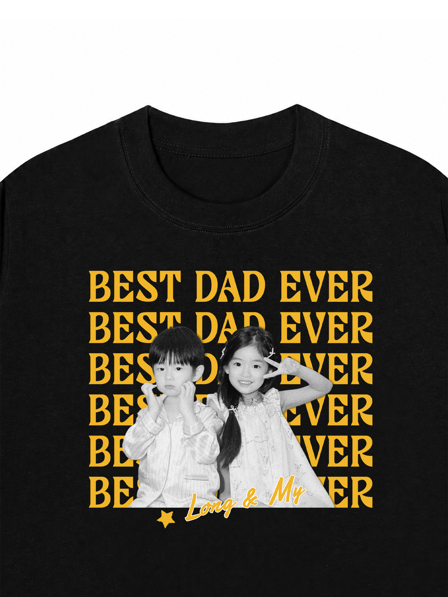 Áo Thun Custom Color Family Children Name Best Parent Ever