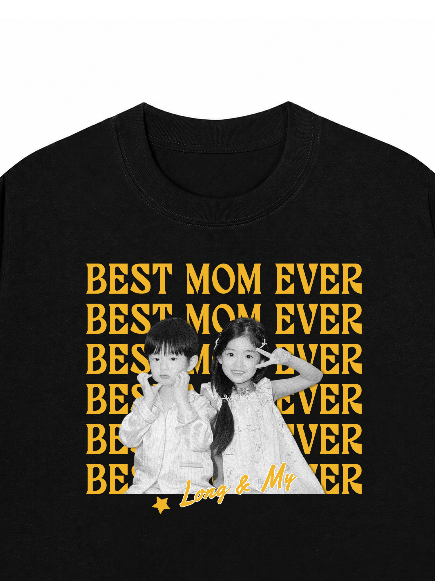 Áo Thun Custom Color Family Children Name Best Parent Ever