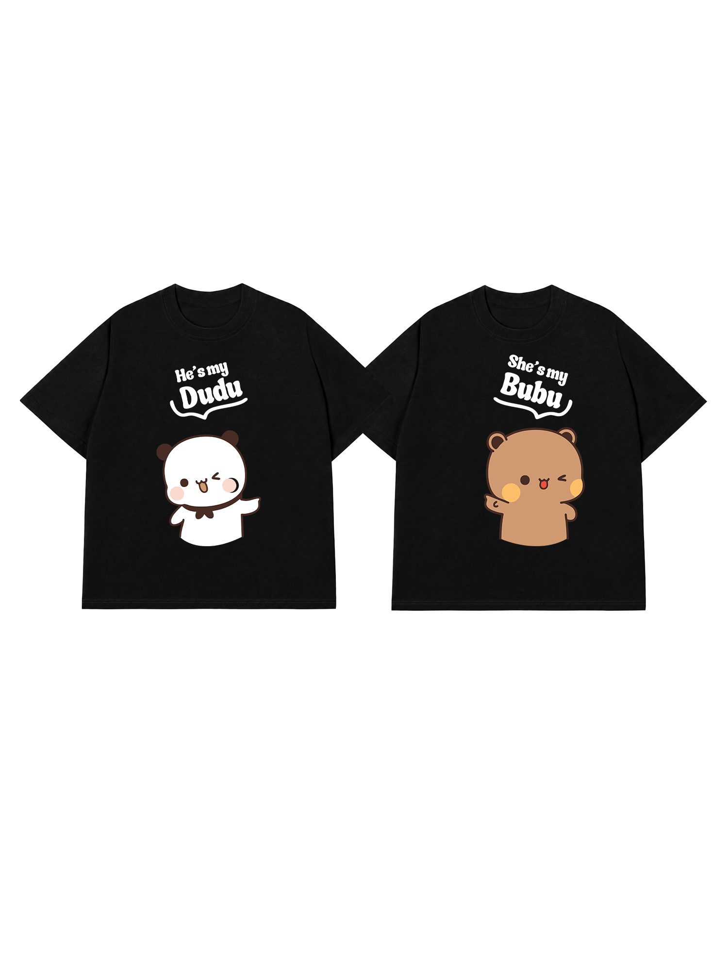 Áo Thun Custom Bubu & Dudu Couple Shirts Matching Bear T-Shirts