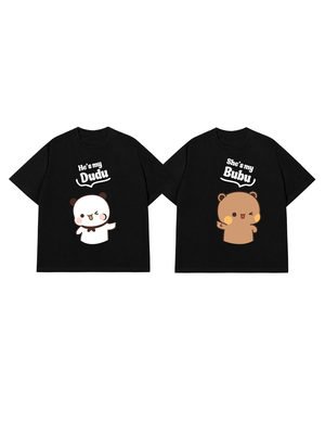 Áo Thun Custom Bubu & Dudu Couple Shirts Matching Bear T-Shirts