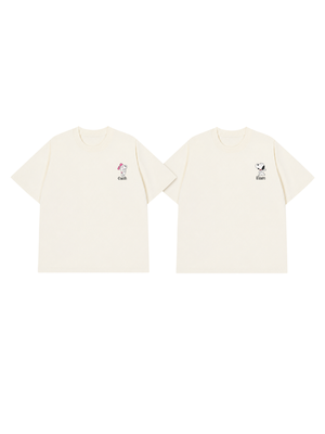 Áo Thun Custom Name Couple Cute Dog