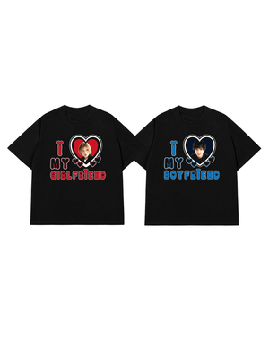 Áo Thun Custom Couple I Love My Boyfriend, Girlfriend