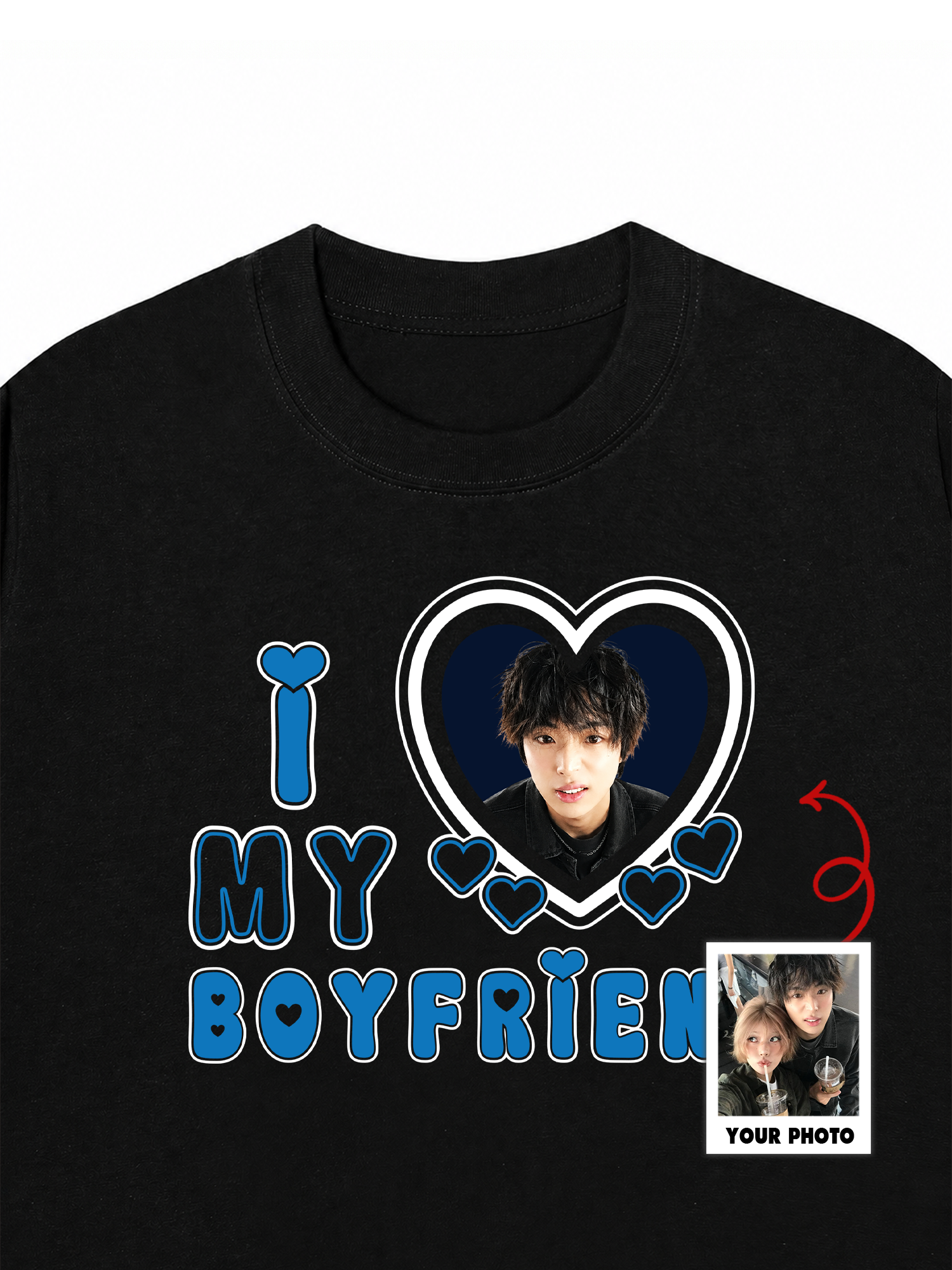 Áo Thun Custom Couple I Love My Boyfriend, Girlfriend