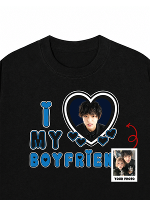 Áo Thun Custom Couple I Love My Boyfriend, Girlfriend