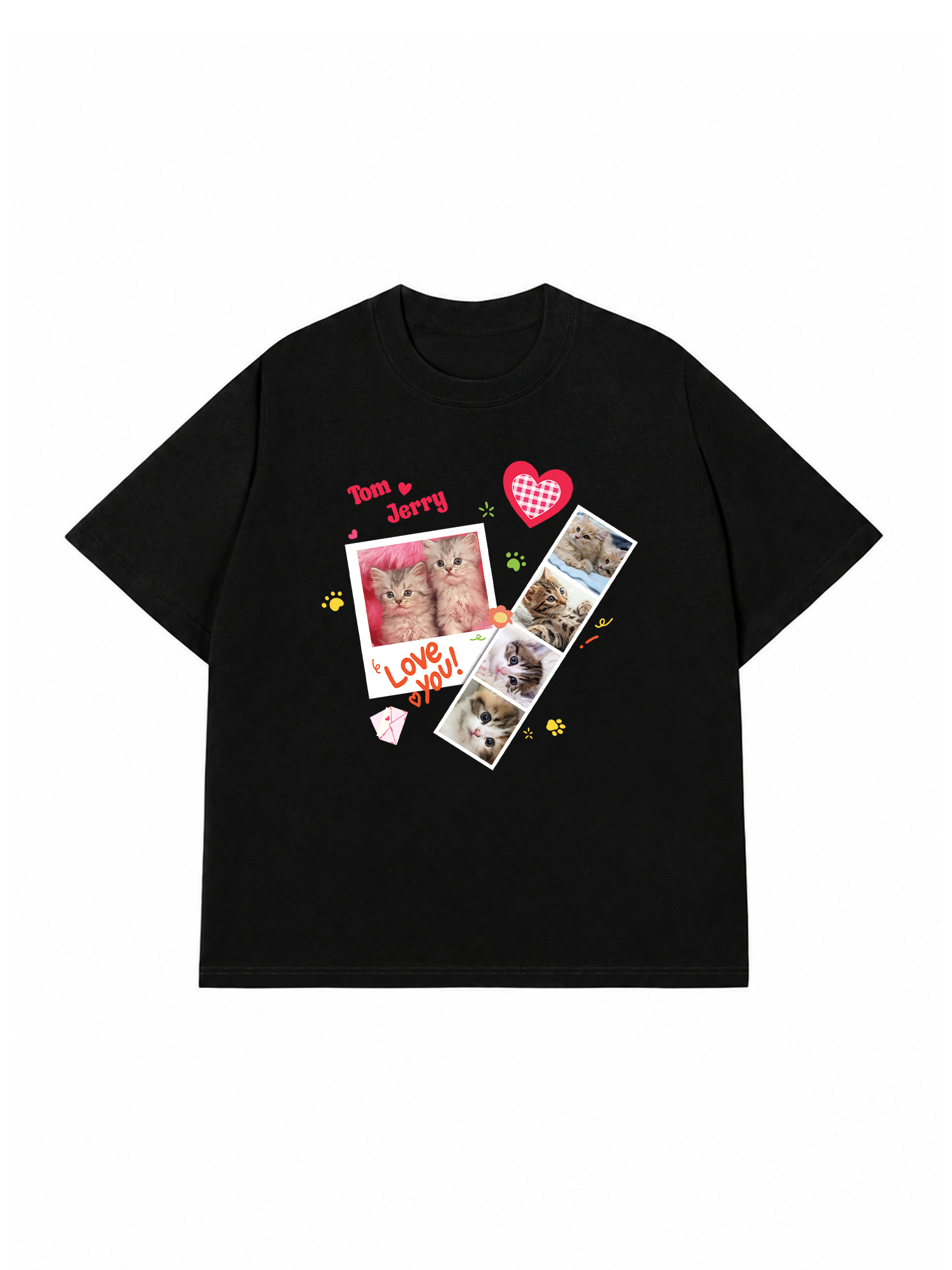 Áo Thun Custom Pets Cat Photobooth Frames