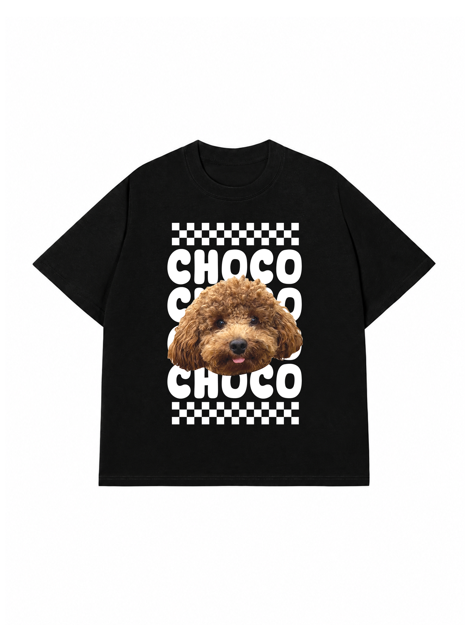 Áo Thun Custom Pet Groovy Checkered Pattern