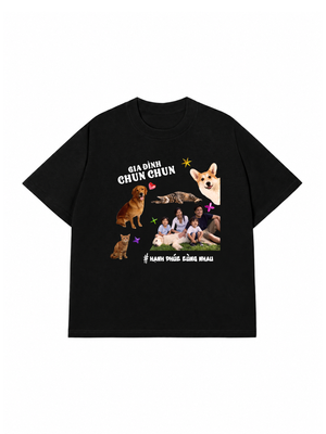 Áo Thun Custom Family With Pets