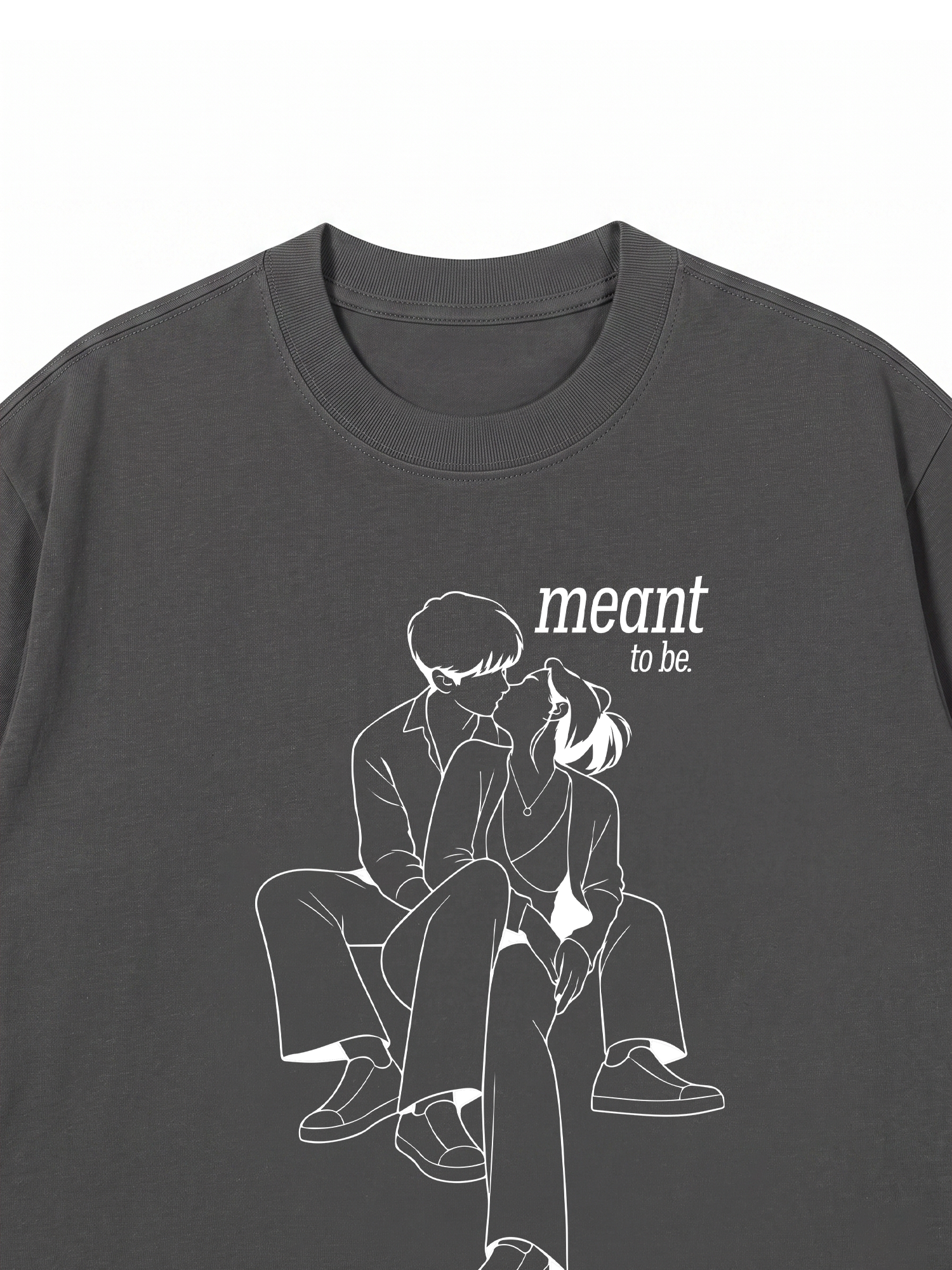 Áo Thun Custom Photo To Line Art Meant To Be