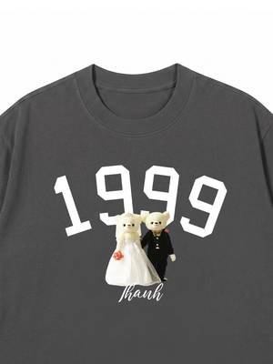 Áo Thun Custom Wedding Bear Year And Name