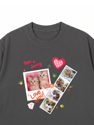 Áo Thun Custom Pets Cat Photobooth Frames