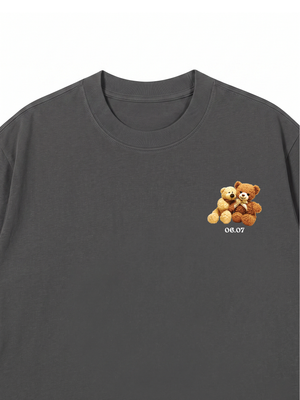 Áo Thun Custom Teddybears Couple Name and Date