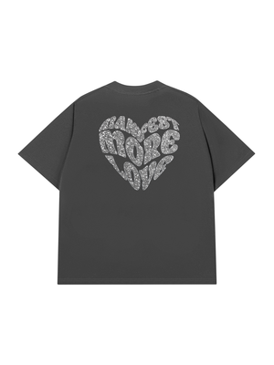 Áo Thun Silver glitter Custom Heart Custom Couple Name