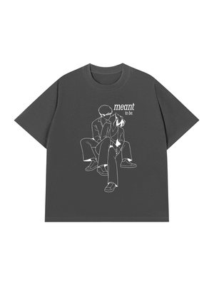 Áo Thun Custom Photo To Line Art Meant To Be