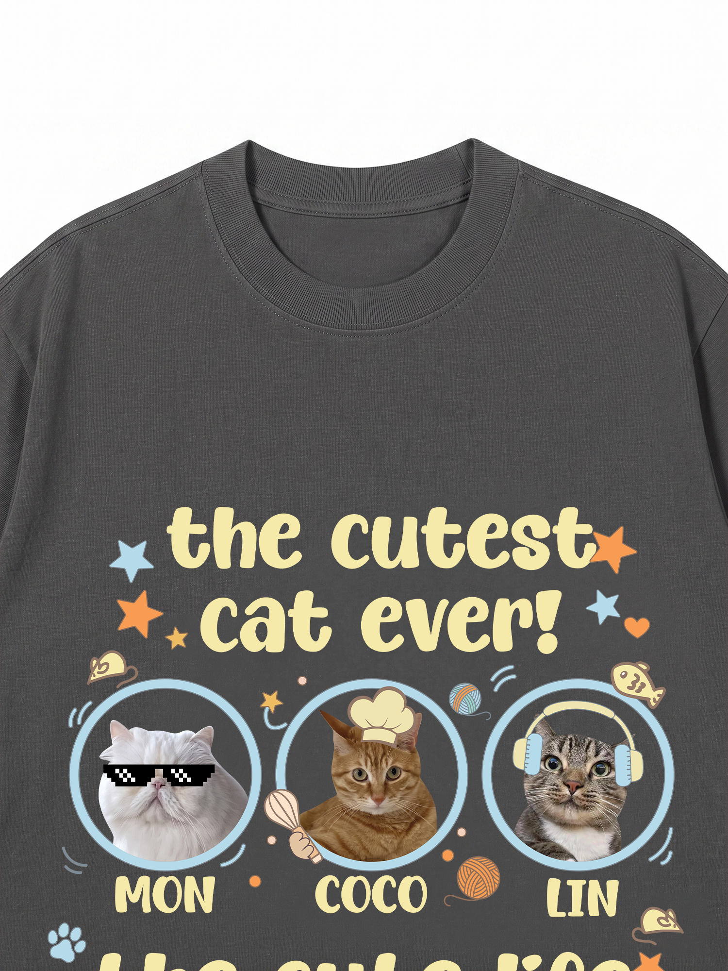 Áo Thun Custom Pet The Cutest Cat Ever