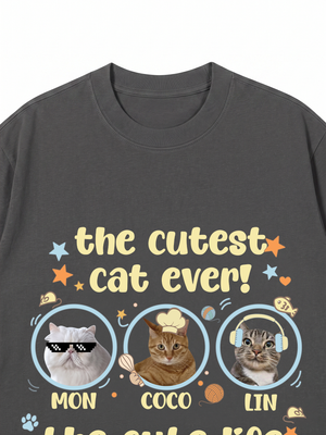 Áo Thun Custom Pet The Cutest Cat Ever