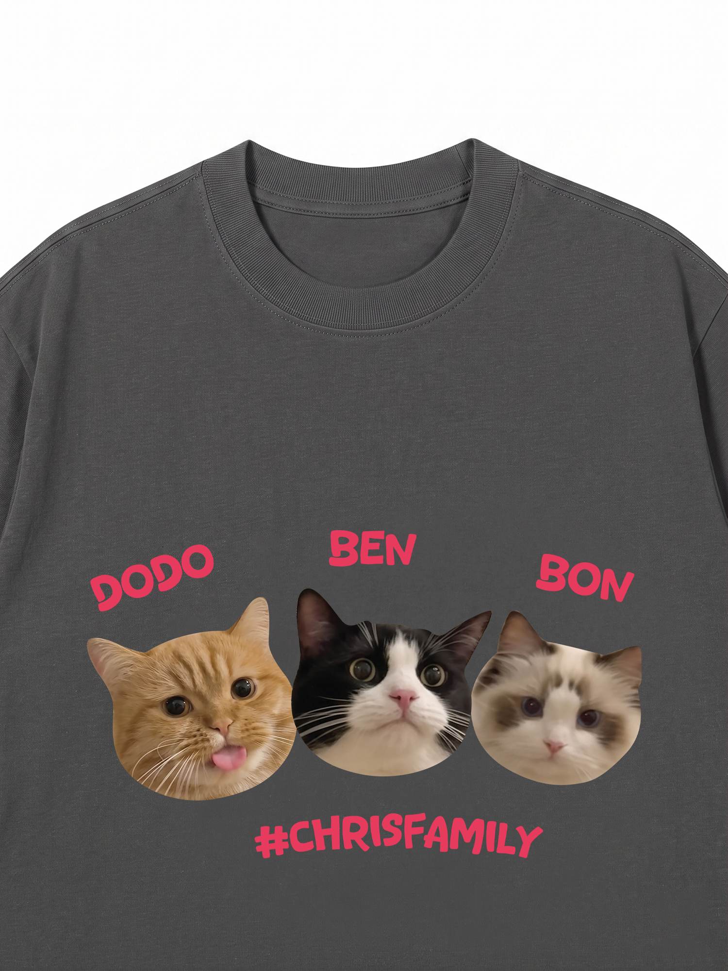 Áo Thun Custom Pet Chrisfamiy Cat