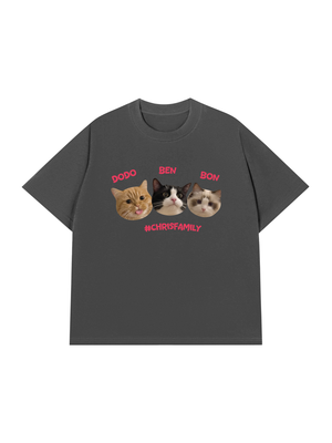 Áo Thun Custom Pet Chrisfamiy Cat