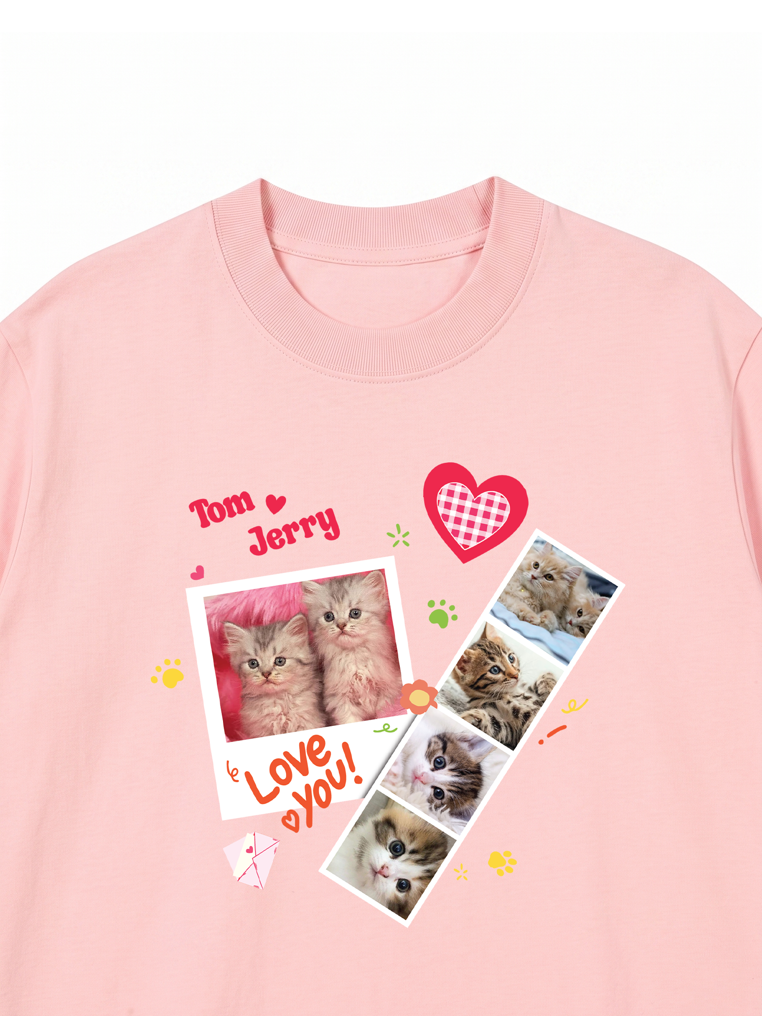 Áo Thun Custom Pets Cat Photobooth Frames