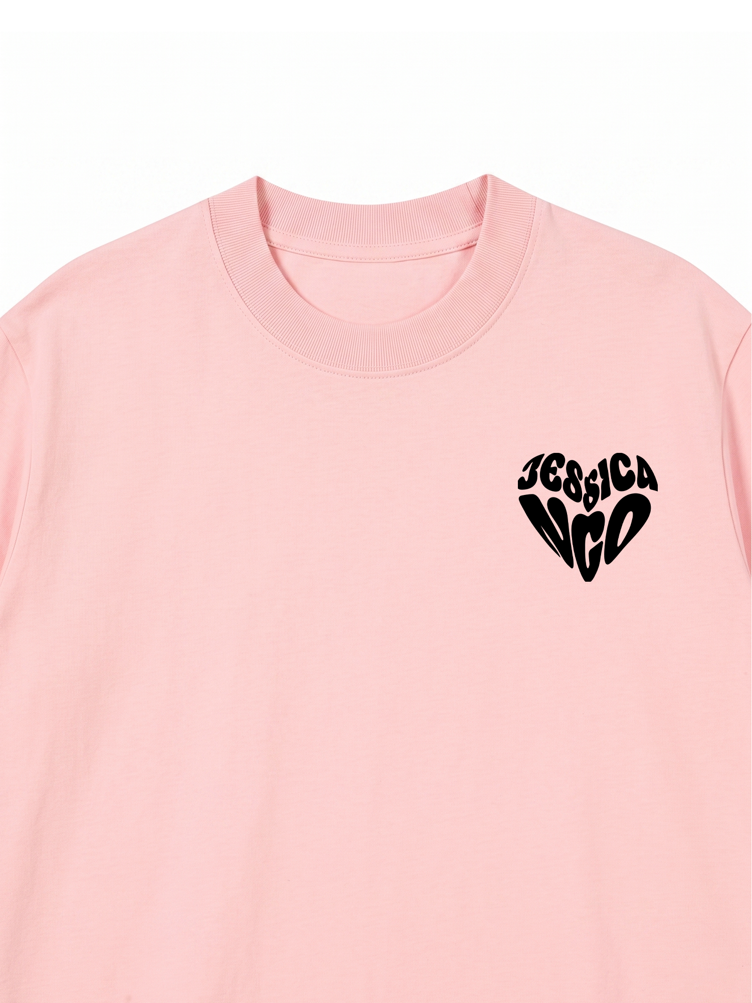 Áo thun Black&White Custom Heart Couple Name