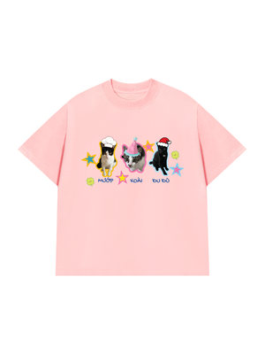 Áo Thun Custom Pet Cute Three Cats In Hats