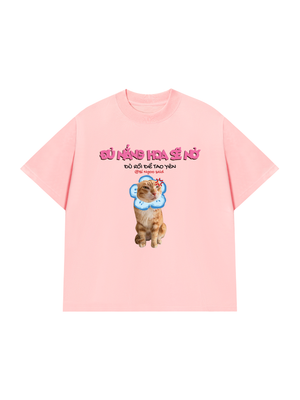 Áo Thun Custom Pet Đủ Nắng Hoa Sẽ Nở Mèo Hoa