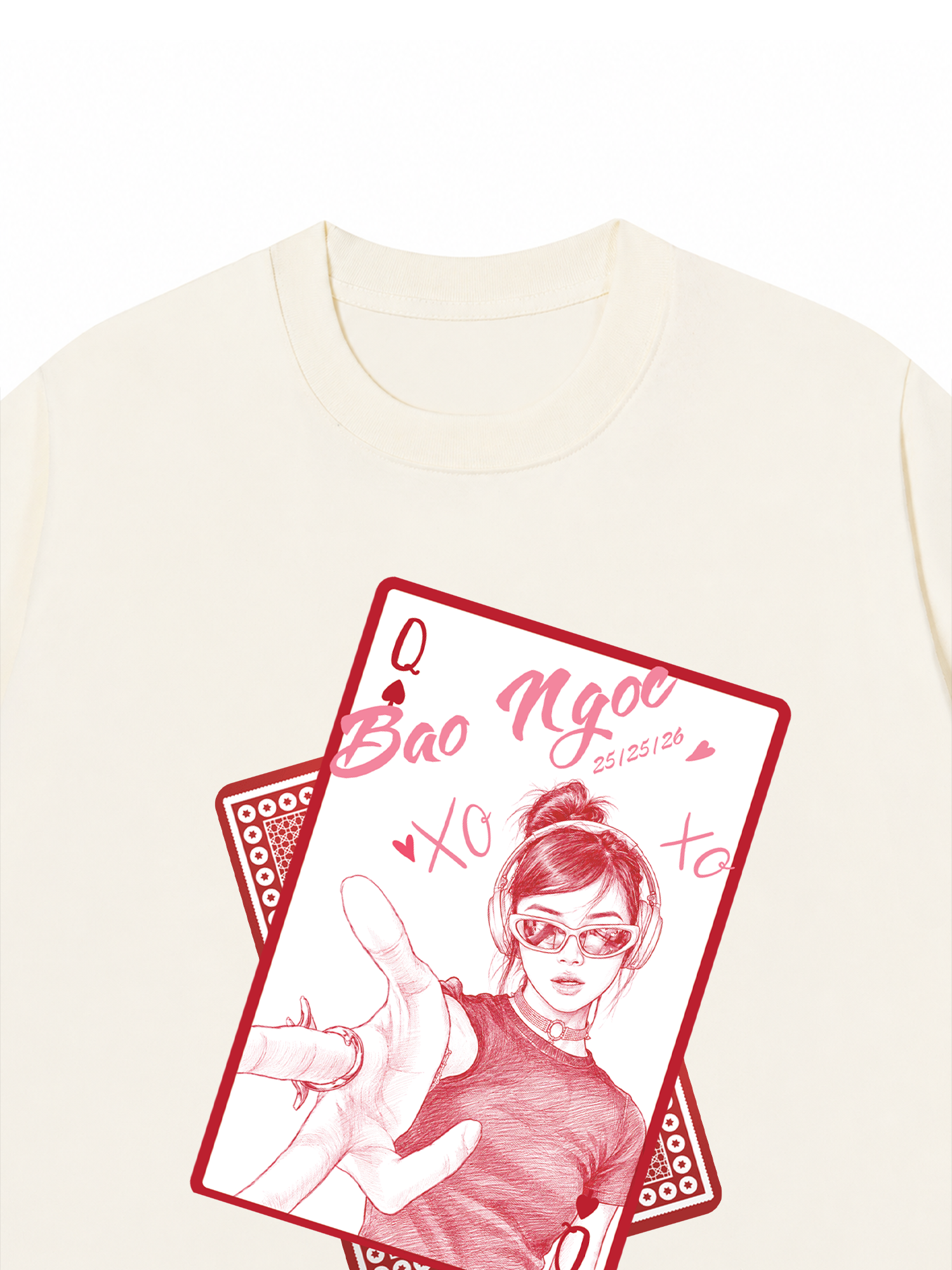 Áo Thun Custom Queen of Heart Comfort Colors