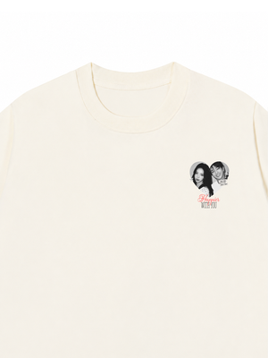 Áo Thun Custom Black And White Heart Happier With You