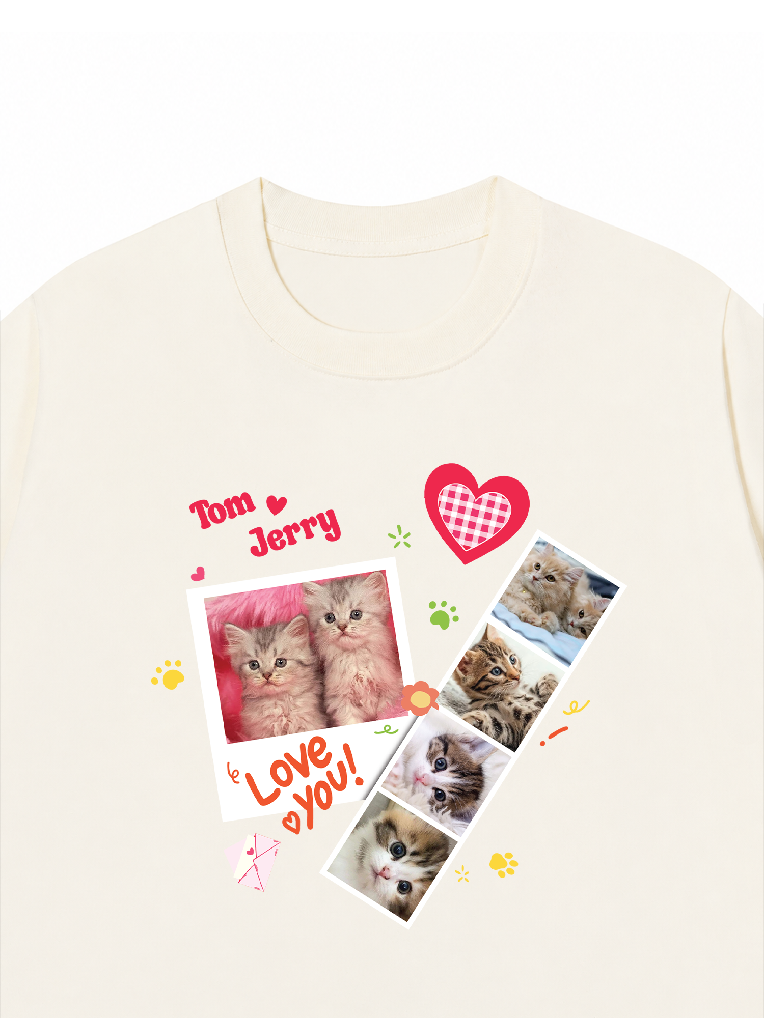 Áo Thun Custom Pets Cat Photobooth Frames