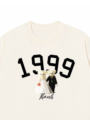 Áo Thun Custom Wedding Bear Year And Name