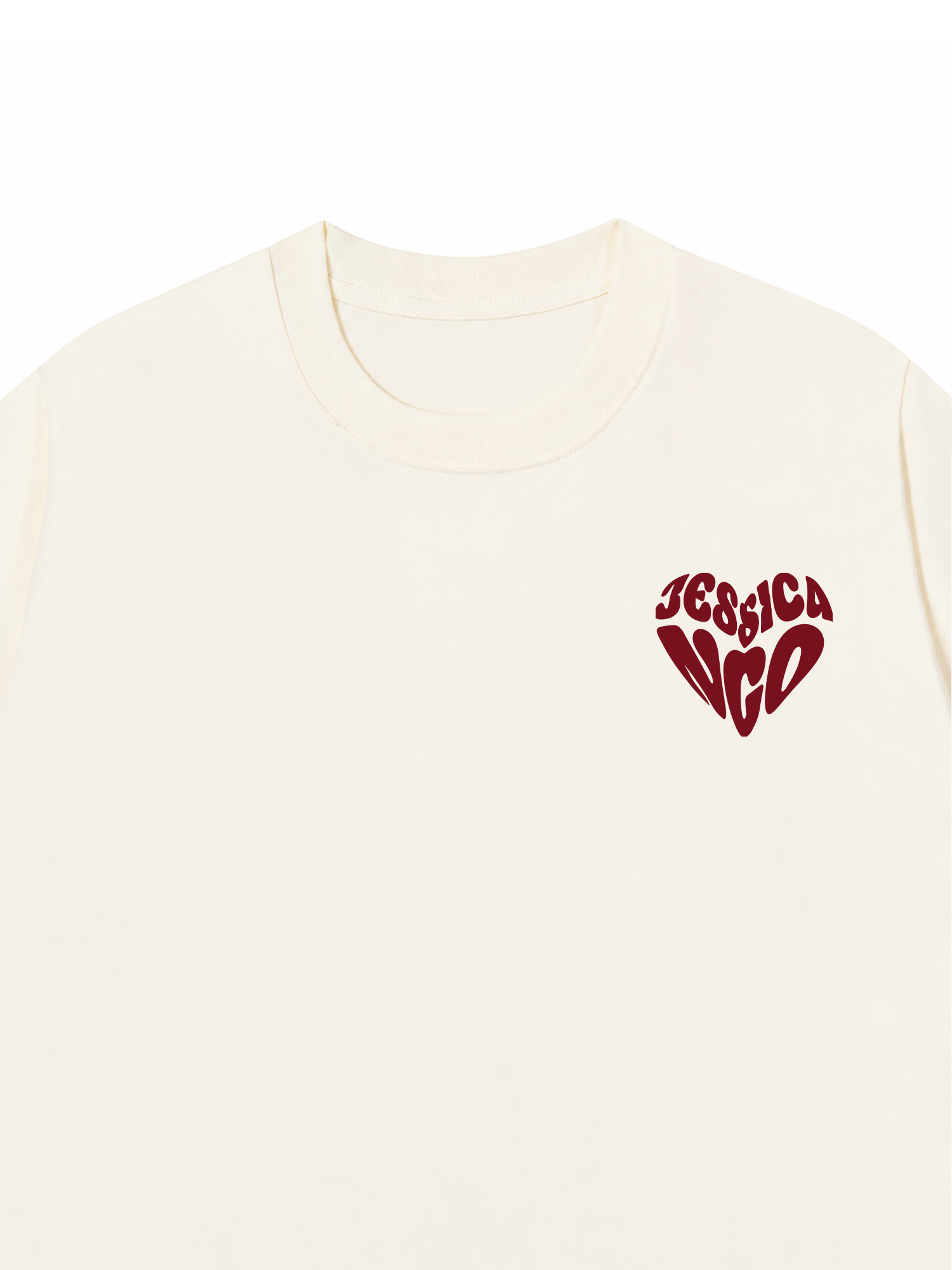 Áo Thun Red Custom Heart Custom Couple Name