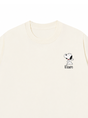 Áo Thun Custom Name Couple Cute Dog
