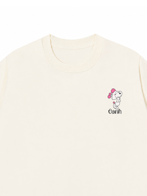 Áo Thun Custom Name Couple Cute Dog
