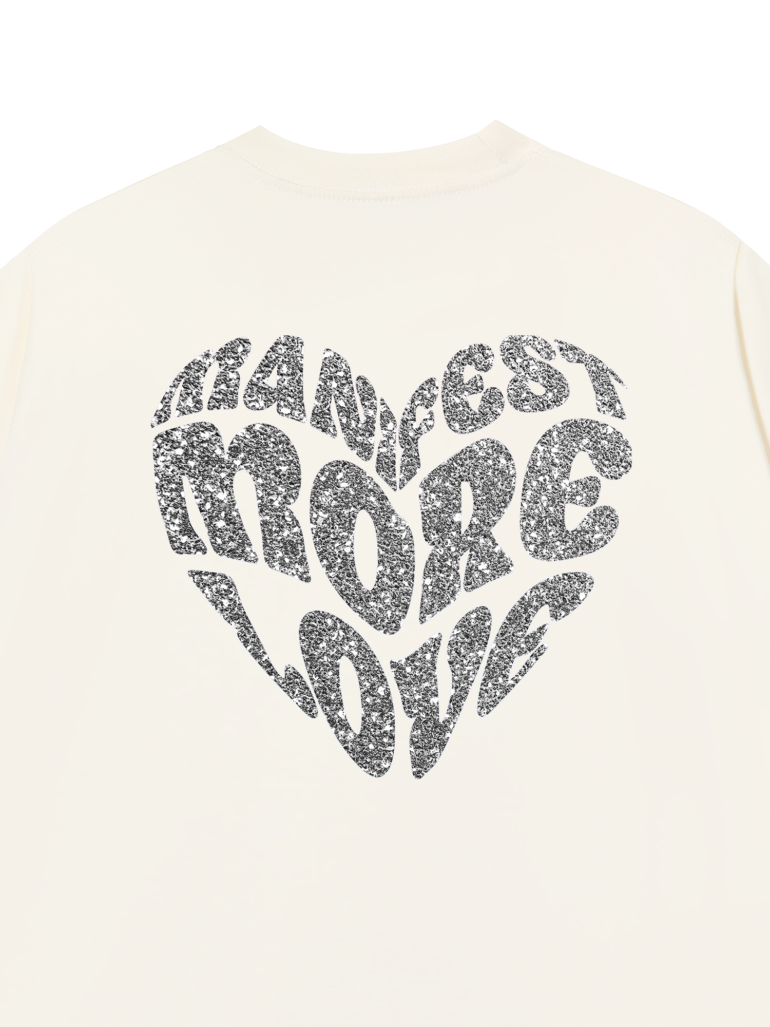 Áo Thun Silver glitter Custom Heart Custom Couple Name