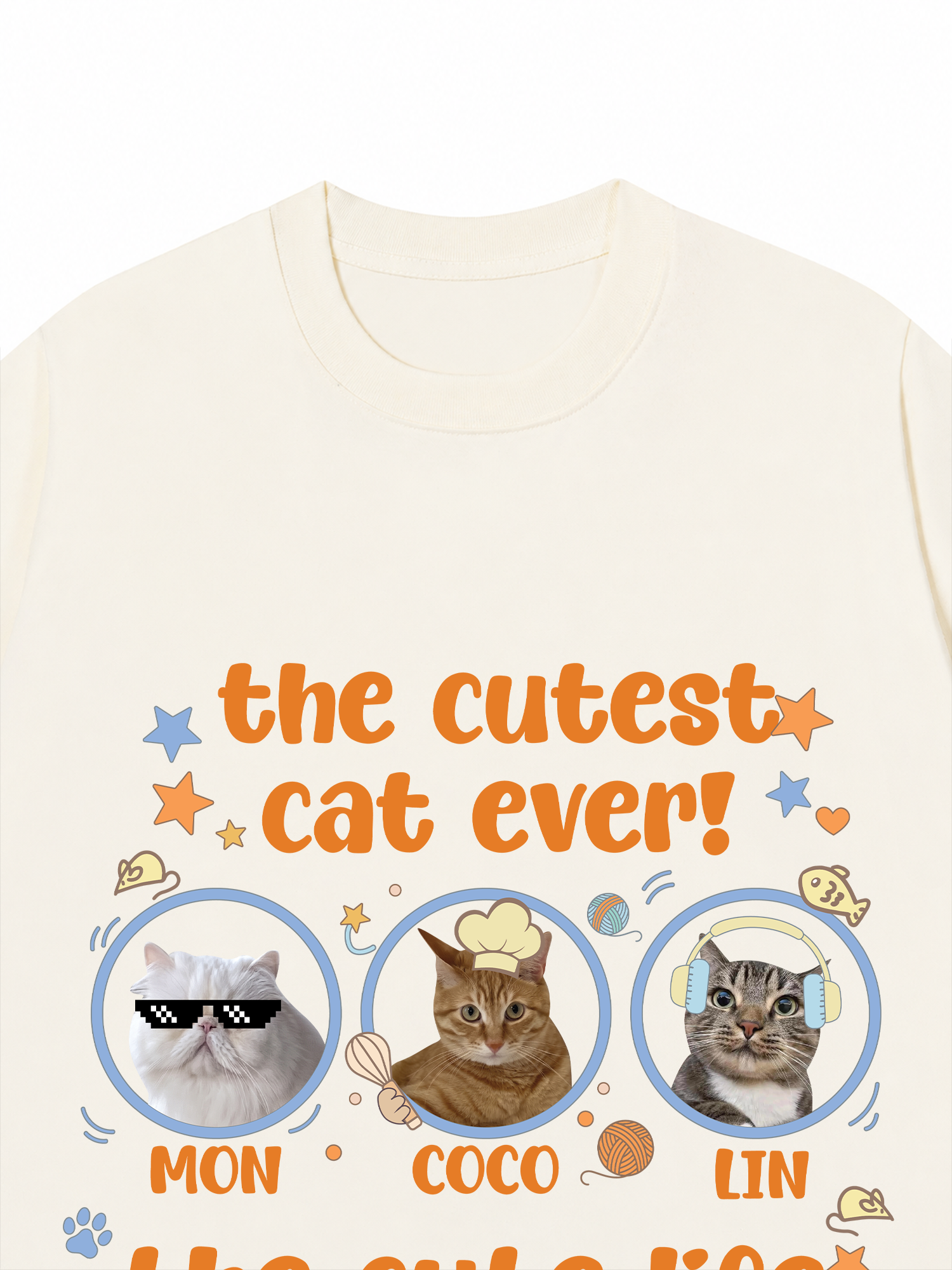 Áo Thun Custom Pet The Cutest Cat Ever