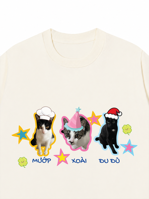 Áo Thun Custom Pet Cute Three Cats In Hats