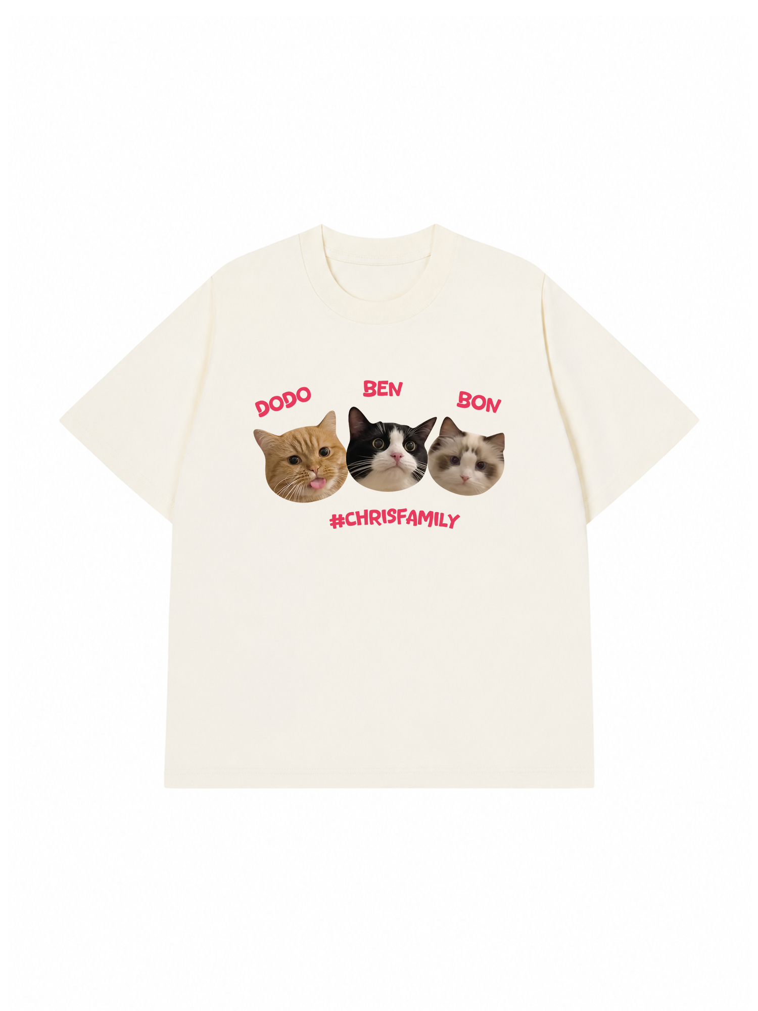 Áo Thun Custom Pet Chrisfamiy Cat