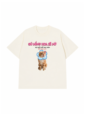 Áo Thun Custom Pet Đủ Nắng Hoa Sẽ Nở Mèo Hoa