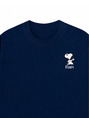 Áo Thun Custom Name Couple Cute Dog