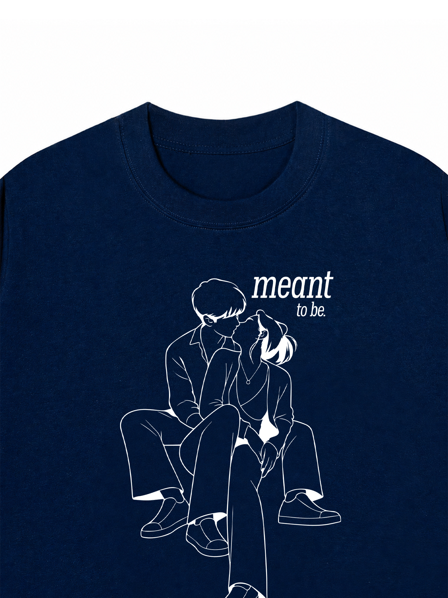 Áo Thun Custom Photo To Line Art Meant To Be