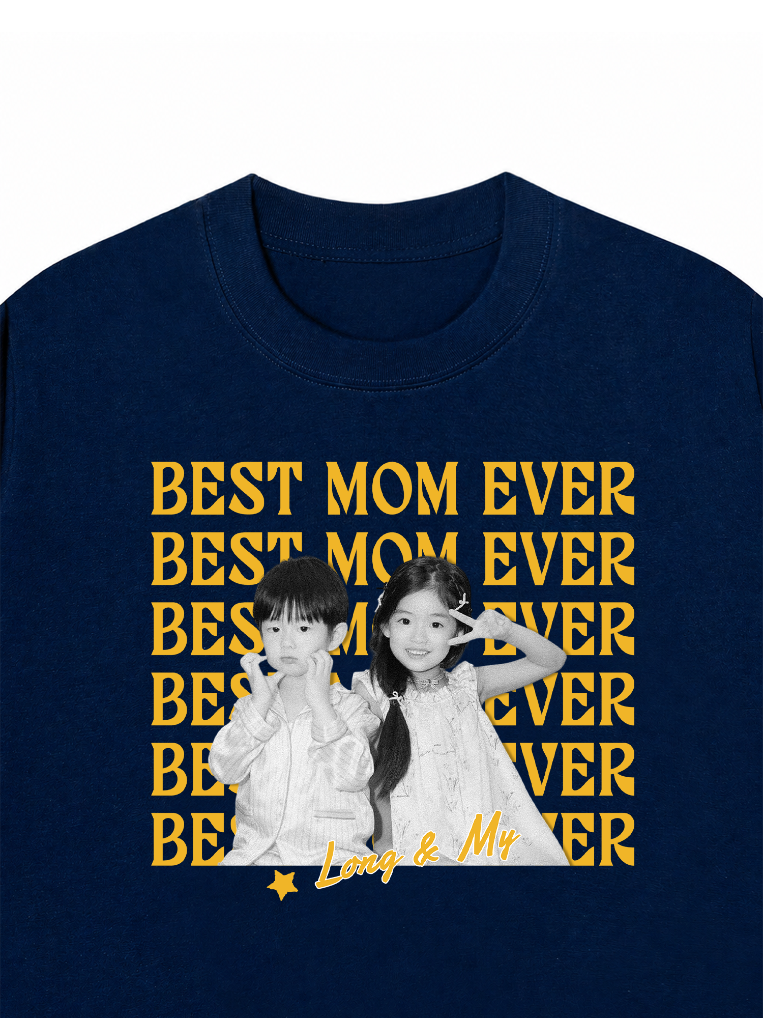 Áo Thun Custom Color Family Children Name Best Parent Ever