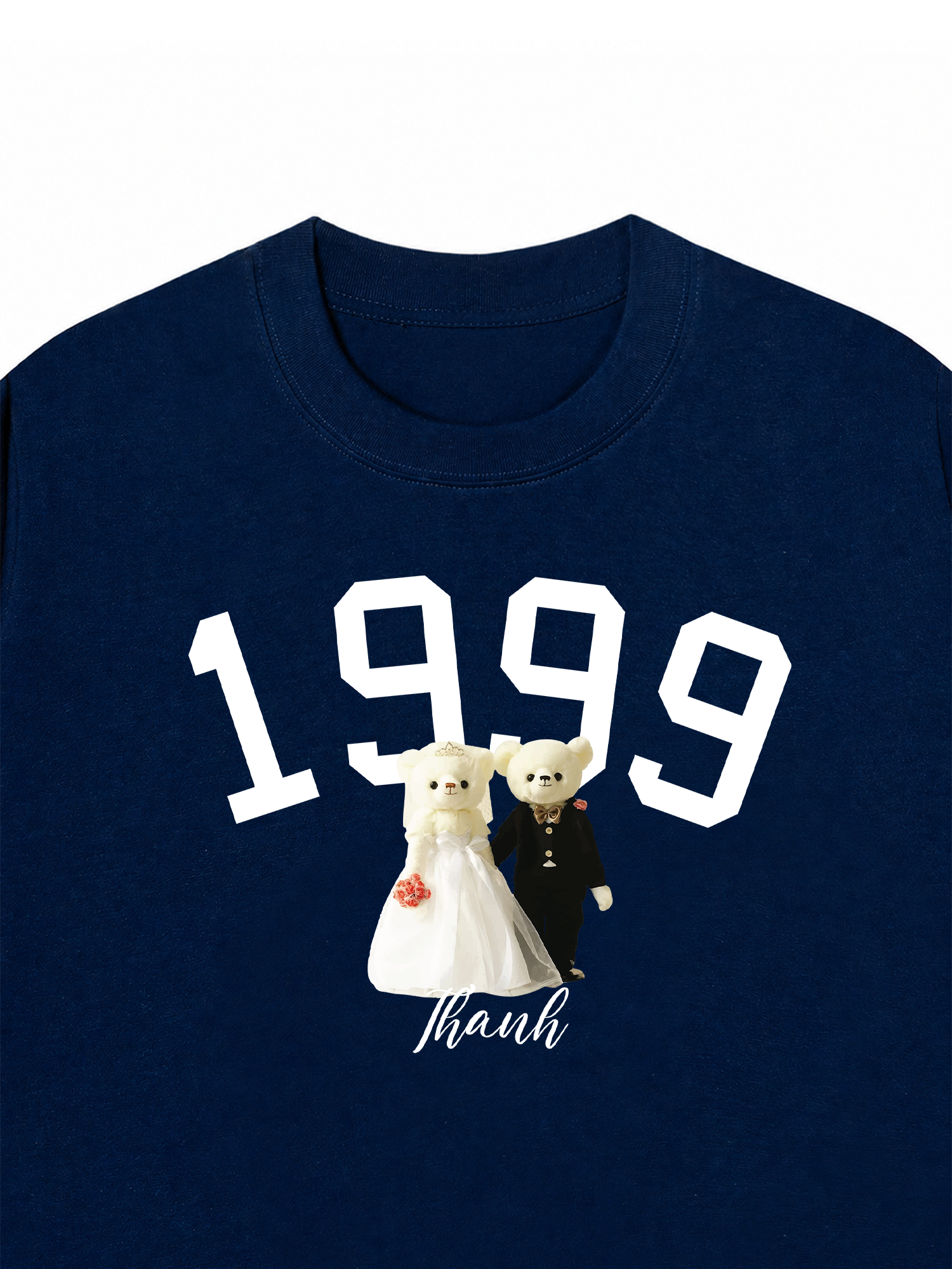 Áo Thun Custom Wedding Bear Year And Name