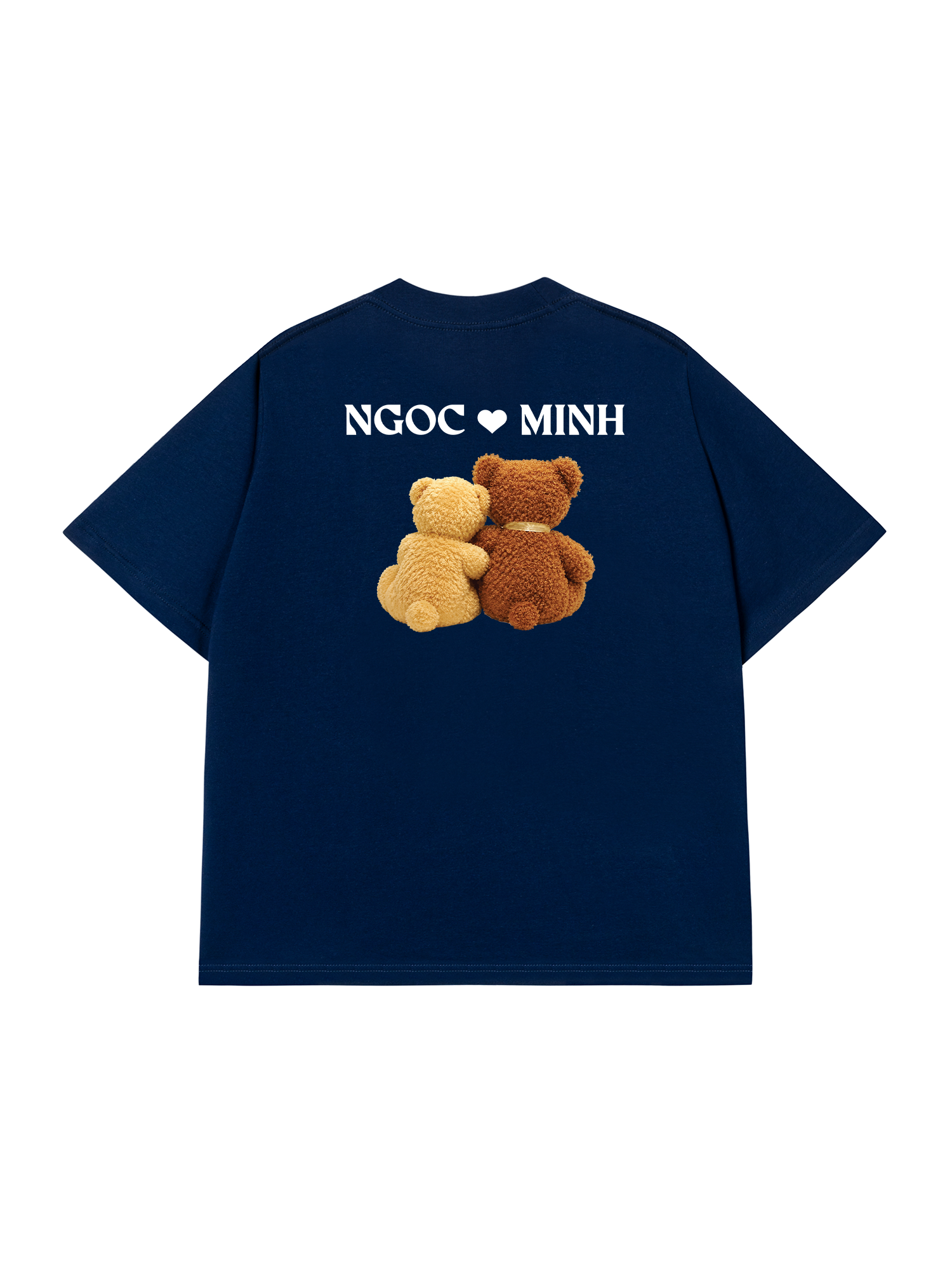Áo Thun Custom Teddybears Couple Name and Date