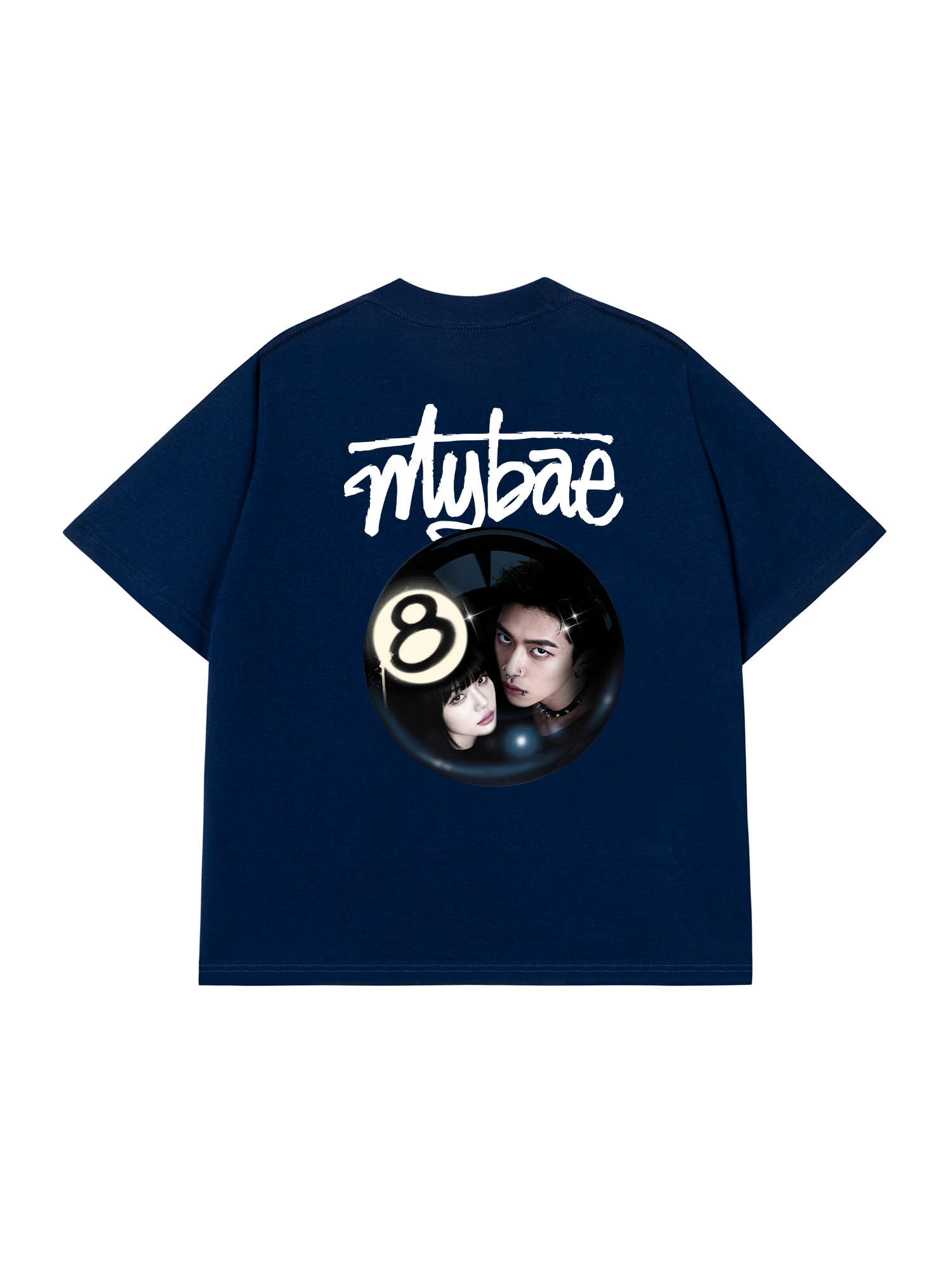 Áo Thun Custom Couple  Blue Pocket Lover My Bae